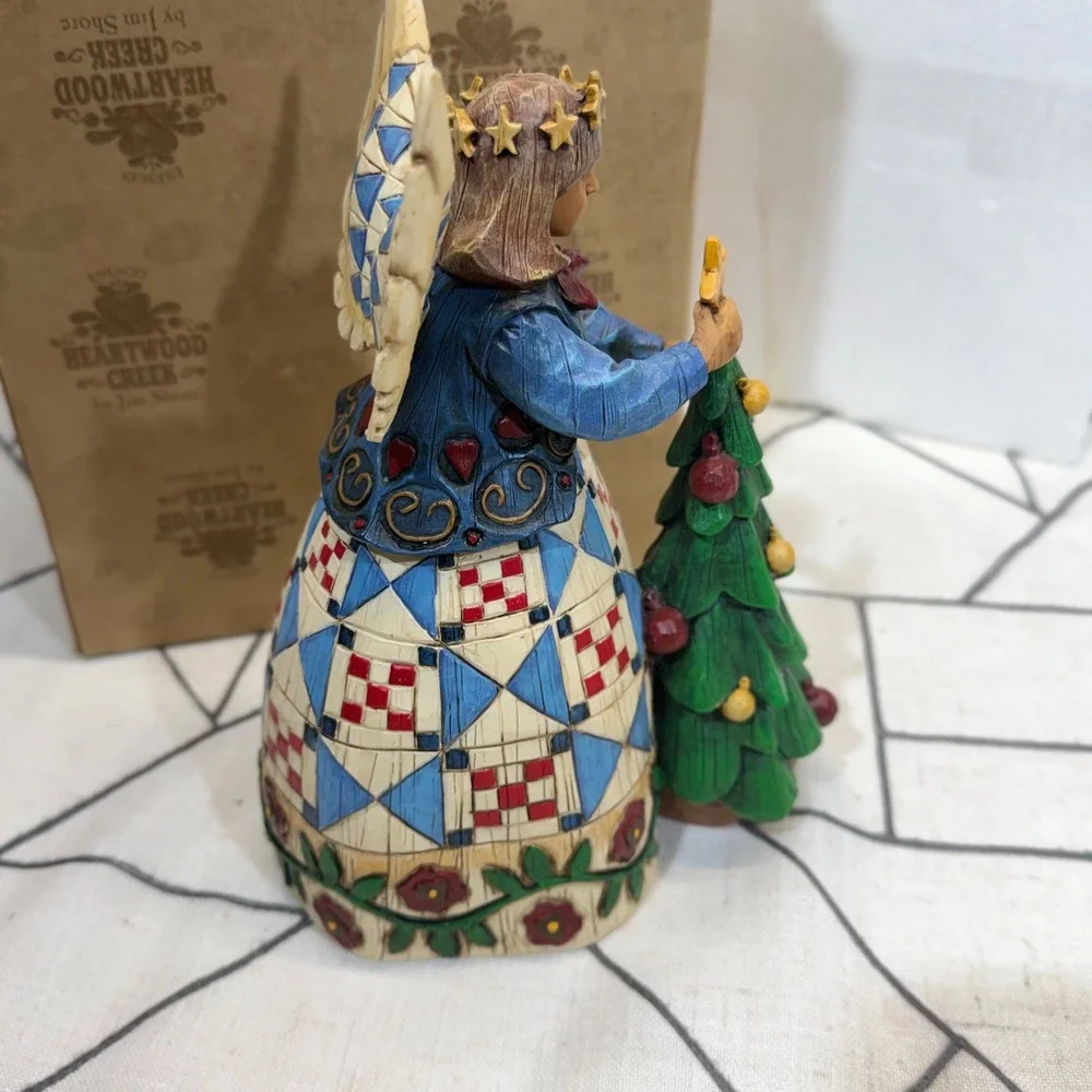 Jim Shore Angel Figurine 9.5in Blue Heartwood Creek Christmas Tree 117679